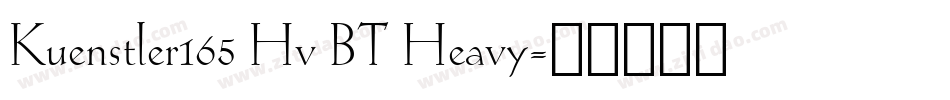 Kuenstler165 Hv BT Heavy字体转换